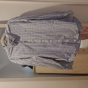 Vineyard vines blue and white whale shirtbutton - EUC